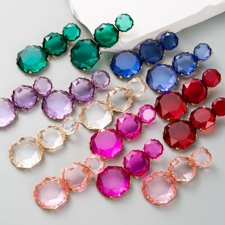 Jennie Pink Crystal Earrings