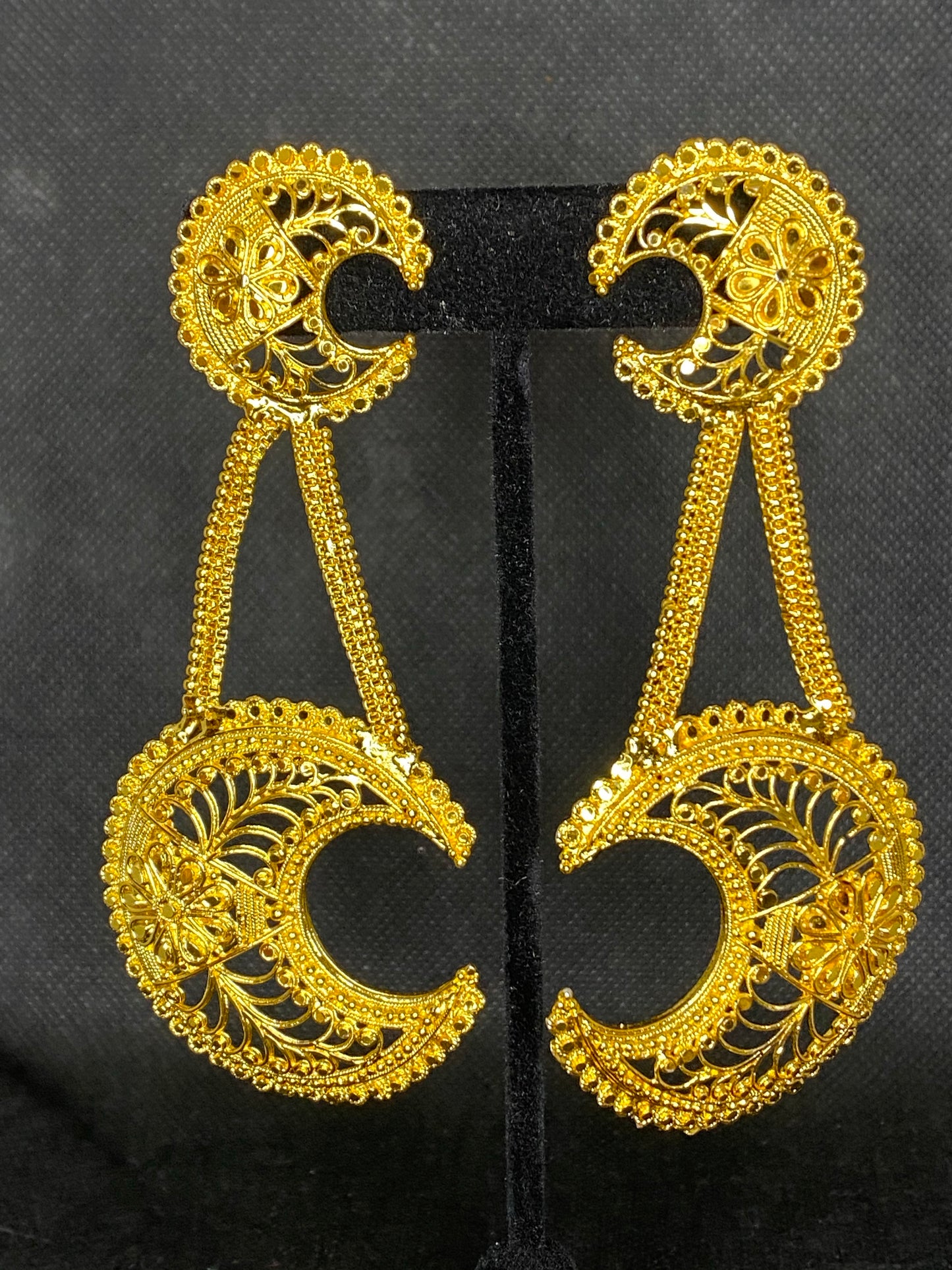 Royal Moon - 22KT Gold Plated Earrings