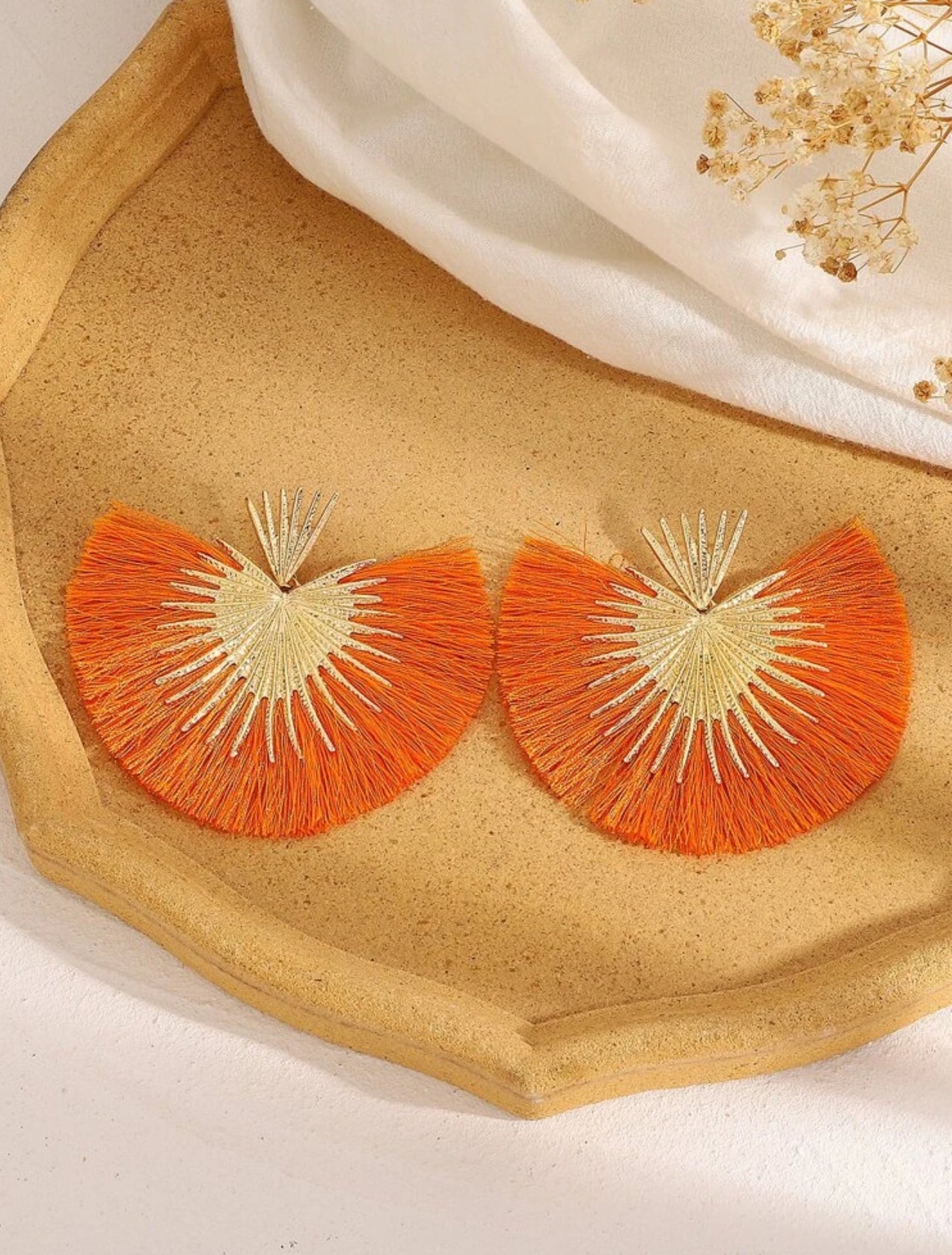 Crown Ivy Fringe Earrings