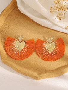 Crown Ivy Fringe Earrings