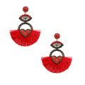 Eye Heart You Rhinestone Drop Earrings