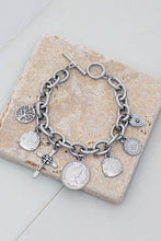 Load image into Gallery viewer, Brenda Coin And Cross Charm Bracelet
