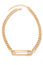 Load image into Gallery viewer, Pin Me - Safety Pin Chain Necklace
