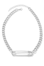 Load image into Gallery viewer, Pin Me - Safety Pin Chain Necklace
