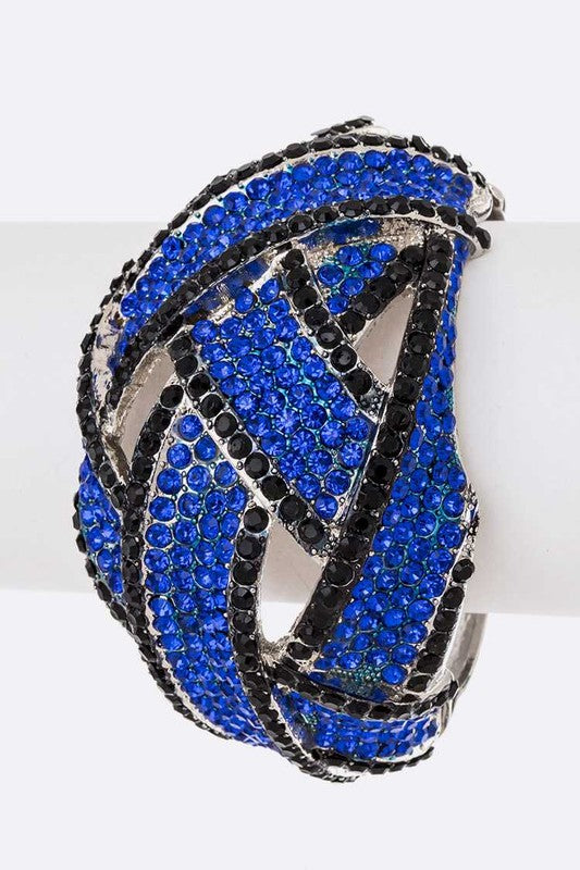 Glitzy 2 Tone Iconic Crystal Bangle