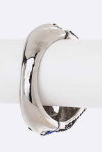 Load image into Gallery viewer, Glitzy 2 Tone Iconic Crystal Bangle
