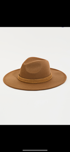 Rache Leather Trimmed Fedora