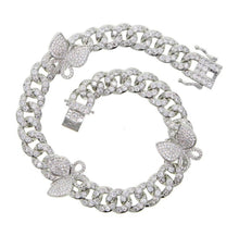 Load image into Gallery viewer, Butterfly Cuban Link Ankle Bracelet
