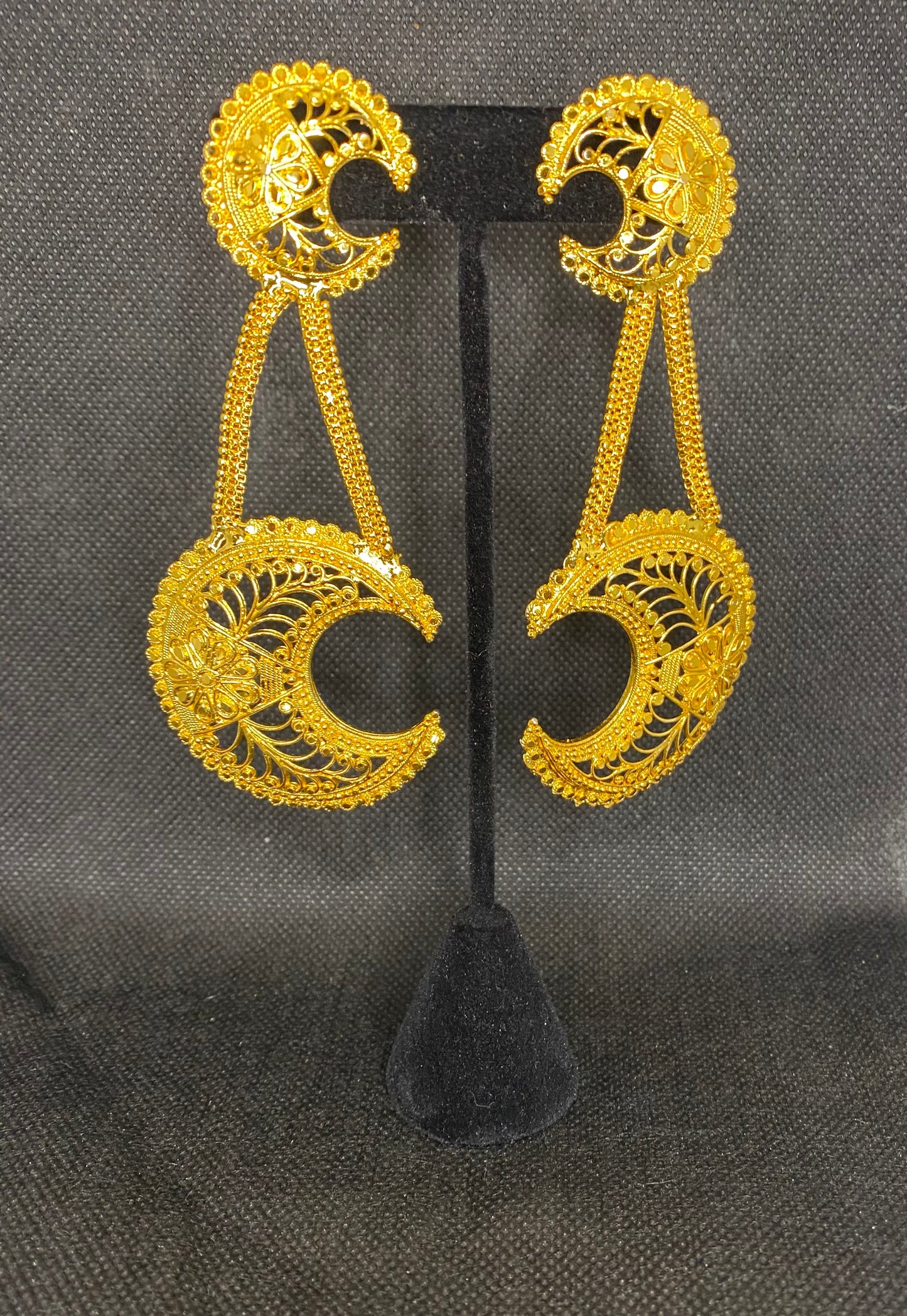 Royal Moon - 22KT Gold Plated Earrings