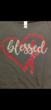 Load image into Gallery viewer, Blessed Rhinestone T-shirt

