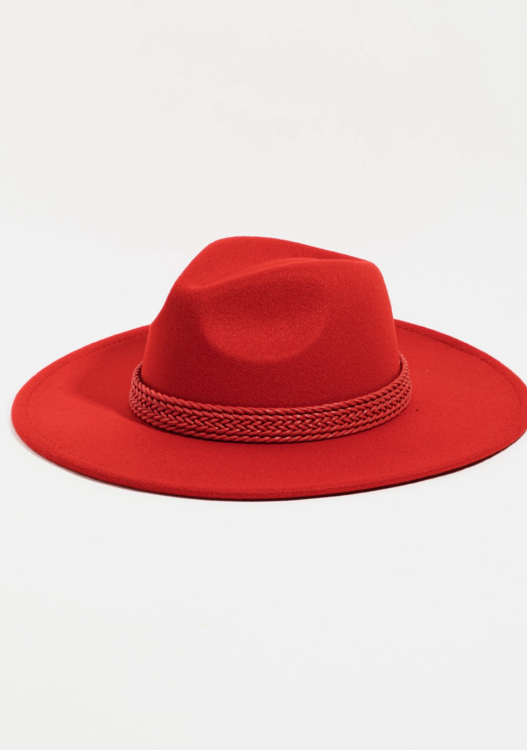 Rache Leather Trimmed Fedora