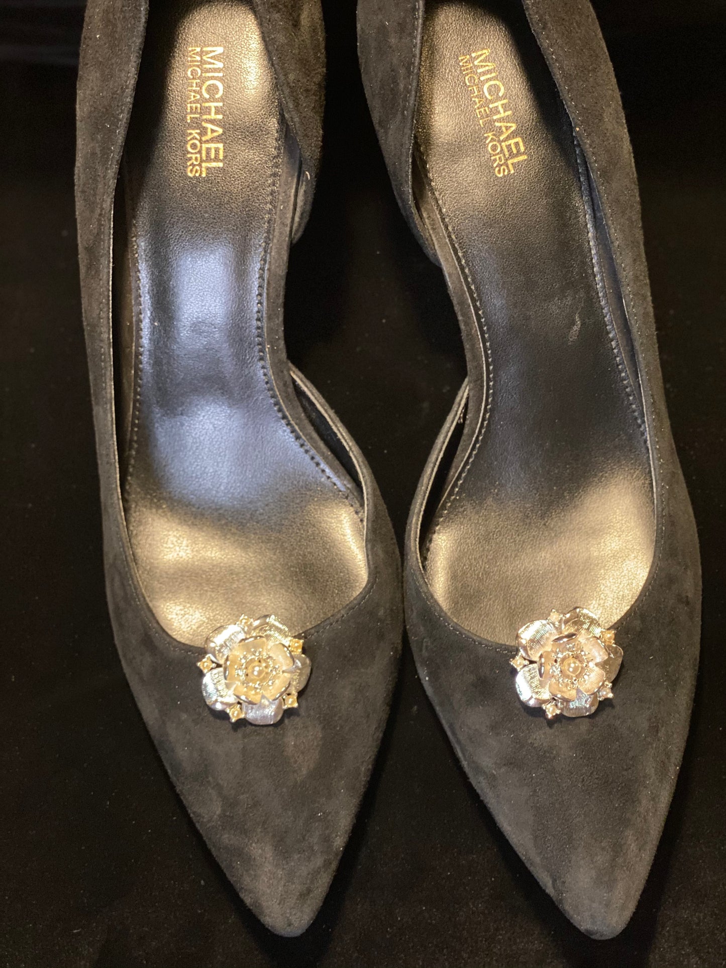 Rosette Silver Shoe Clips