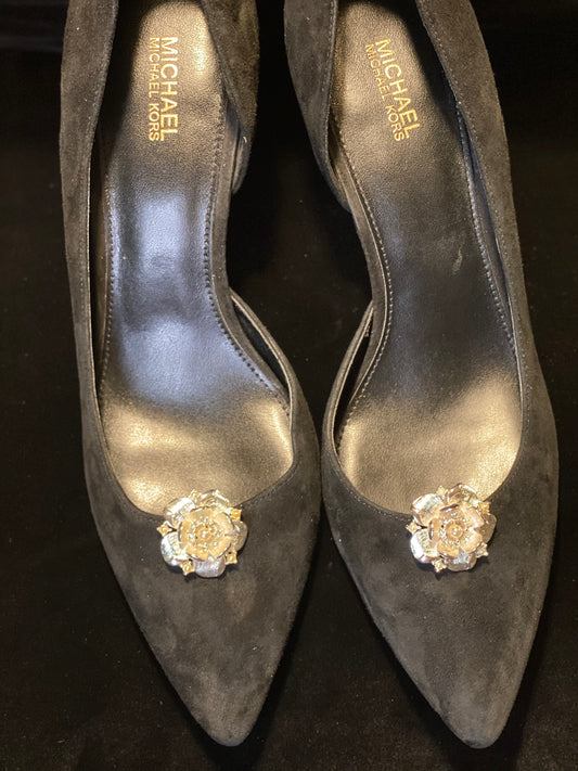 Rosette Silver Shoe Clips