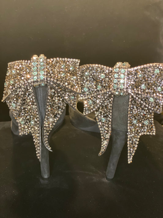Jaded Bow Shoe Clips in Green