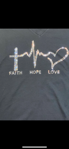 Faith Love Hope EKG T-Shirt