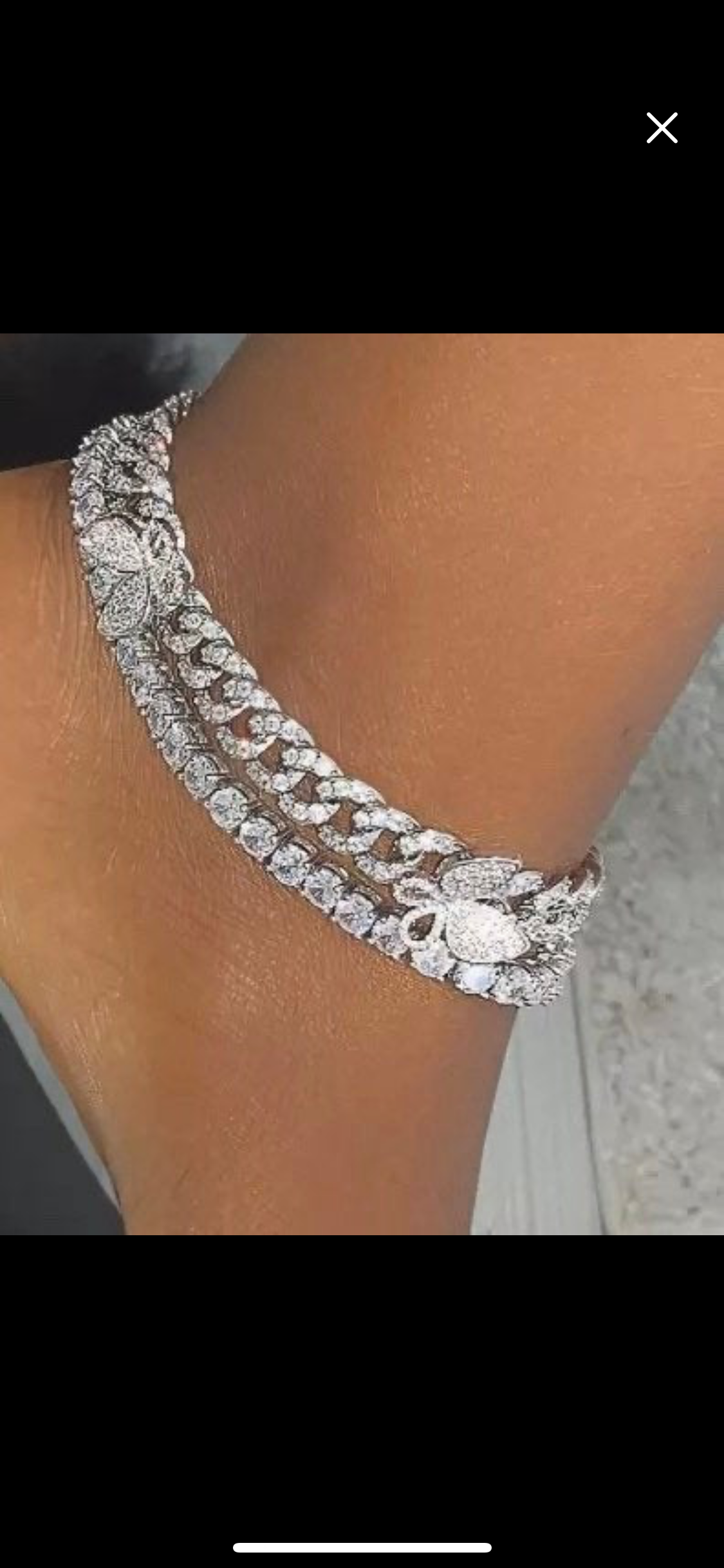 Butterfly Cuban Link Ankle Bracelet