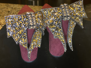 Jaded Bow Shoe Clips in Gold