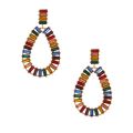 Zea-Multi Color Baguette Rhinestone Earrings