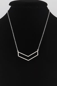 Symmetric Pendent Silver Necklace 16"